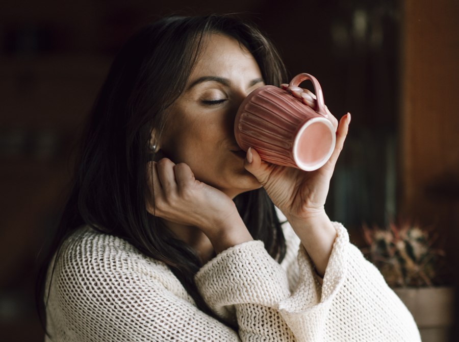 Tea lover savoring artisan Ceylon tea